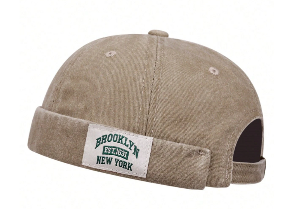 Men’s BROOKLYN 1631 Vintage-Style Newsboy Cap, Distressed Casual Flat Top Hat for Everyday & Streetwear