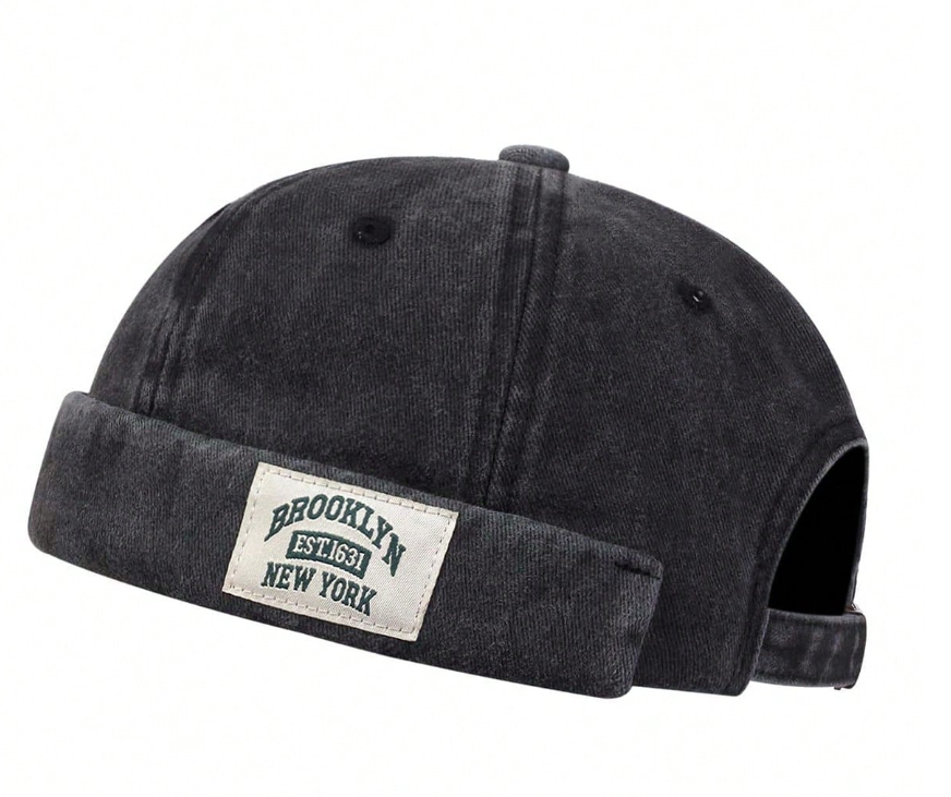 Men’s BROOKLYN 1631 Vintage-Style Newsboy Cap, Distressed Casual Flat Top Hat for Everyday & Streetwear