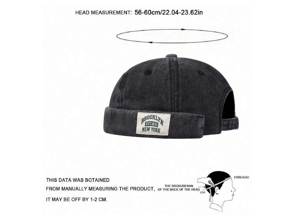Men’s BROOKLYN 1631 Vintage-Style Newsboy Cap, Distressed Casual Flat Top Hat for Everyday & Streetwear