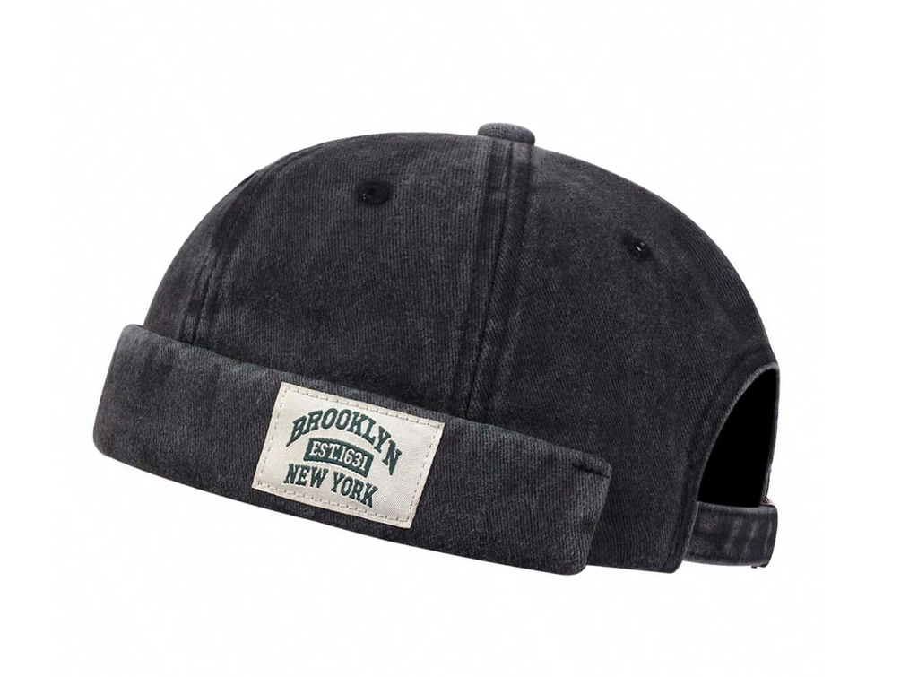 Men’s BROOKLYN 1631 Vintage-Style Newsboy Cap, Distressed Casual Flat Top Hat for Everyday & Streetwear