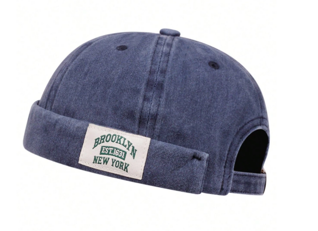 Men’s BROOKLYN 1631 Vintage-Style Newsboy Cap, Distressed Casual Flat Top Hat for Everyday & Streetwear
