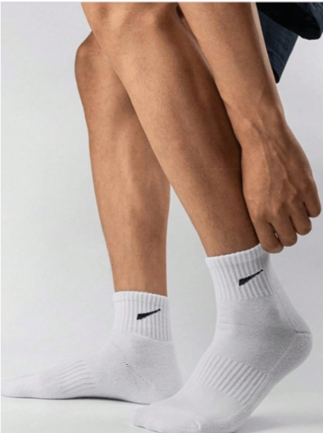 1/5/10/20 Pairs of Unisex Sports Mid-Calf Socks – Breathable, Moisture-Wicking, and Odor-Resistant, Available in White or Black, Ideal for Everyday Use and Outdoor Activities